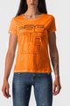 CASTELLI Tricou de ciclism cu mânecă scurtă - BELLAGIO TEE LADY - portocaliu