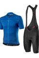 CASTELLI Tricoul și pantaloni scurți de ciclism - CLASSIFICA - negru/albastru