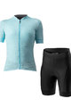 CASTELLI Tricoul și pantaloni scurți de ciclism - PROMESSA J. LADY - negru/albastru deschis