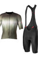 CASTELLI Tricoul și pantaloni scurți de ciclism - AERO RACE 6.0 - negru/verde/antracit