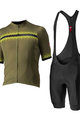 CASTELLI Tricoul și pantaloni scurți de ciclism - GRIMPEUR - negru/verde