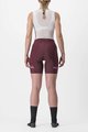 CASTELLI Pantaloni scurți de ciclism fără bretele - PRIMA LADY - bordo