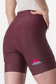 CASTELLI Pantaloni scurți de ciclism fără bretele - PRIMA LADY - bordo