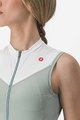 CASTELLI Tricoul de ciclism fără mâneci - SOLARIS LADY - verde/fildeş