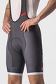 CASTELLI Pantaloni scurți de ciclism cu bretele - COMPETIZION KIT - gri