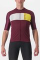 CASTELLI Tricou de ciclism cu mânecă scurtă - PROLOGO VII - galben/fildeş/bordo