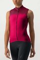 CASTELLI Tricoul de ciclism fără mâneci - VELOCISSIMA LADY - bordo/roșu