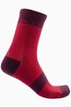 CASTELLI Șosete clasice de ciclism - VELOCISSIMA 12 LADY - bordo/roșu