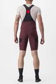 CASTELLI Pantaloni scurți de ciclism cu bretele - UNLIMITED CARGO - bordo