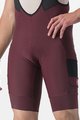 CASTELLI Pantaloni scurți de ciclism cu bretele - UNLIMITED CARGO - bordo