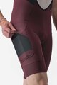 CASTELLI Pantaloni scurți de ciclism cu bretele - UNLIMITED CARGO - bordo