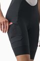 CASTELLI Pantaloni scurți de ciclism cu bretele - UNLIMITED CARGO LADY - negru