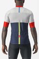 CASTELLI Tricou de ciclism cu mânecă scurtă - SEZIONE - fildeş/albastru/roșu