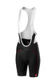 CASTELLI Pantaloni scurți de ciclism cu bretele - VELOCISSIMA LADY - roșu/negru