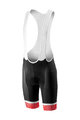CASTELLI Pantaloni scurți de ciclism cu bretele - VOLO - negru/roșu