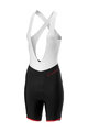 CASTELLI Pantaloni scurți de ciclism cu bretele - VISTA LADY - alb/negru