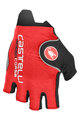 CASTELLI Mănuși de ciclism fără degete - ROSSO CORSA PRO - roșu