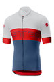 CASTELLI Tricou de ciclism cu mânecă scurtă - PROLOGO VI - albastru/roșu/alb