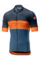 CASTELLI Tricou de ciclism cu mânecă scurtă - PROLOGO VI - portocaliu/albastru