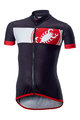 CASTELLI Tricou de ciclism cu mânecă scurtă - FUTURE RACER KIDS - negru/roșu