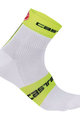 CASTELLI Șosete clasice de ciclism - FREE 6 - alb/galben