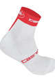 CASTELLI Șosete clasice de ciclism - FREE 6 - alb/roșu