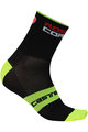 CASTELLI Șosete clasice de ciclism - ROSSO CORSA 9 - negru/galben