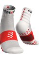 COMPRESSPORT Șosete clasice de ciclism - TRAINING - alb