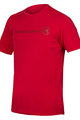 Tricou de ciclism cu mânecă scurtă - SINGLETRACK MERINO - roșu