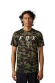 FOX Tricou de ciclism cu mânecă scurtă - VZNS CAMO - verde/negru/maro