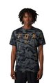 FOX Tricou de ciclism cu mânecă scurtă - VZNS CAMO - gri/negru