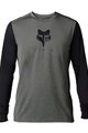 FOX Tricou de ciclism cu mânecă lungă de vară - RANGER TRU DRI - gri/negru