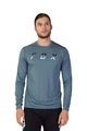 FOX Tricou de ciclism cu mânecă lungă de vară - RANGER DOSE - albastru