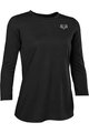 FOX Tricou de ciclism cu mânecă scurtă - RANGER 3/4 LADY - negru