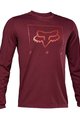 FOX Tricou de cilism pentru iarnă cu mânecă lungă - RANGER TRED - bordo