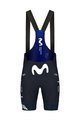 GOBIK Pantaloni scurți de ciclism cu bretele - MOVISTAR 2023 MATT - alb/albastru