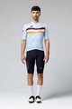 GOBIK Tricou de ciclism cu mânecă scurtă - STARK - albastru deschis/bordo/portocaliu