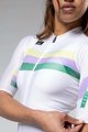 GOBIK Tricou de ciclism cu mânecă scurtă - ATTITUDE 2.0 LADY - mov/verde/alb/galben