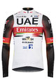 GOBIK Tricou de cilism pentru iarnă cu mânecă lungă - UAE 2021 PACER - alb/roșu