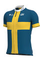 ALÉ Tricou de ciclism cu mânecă scurtă - GROUPAMA FDJ 2020 - galben/albastru