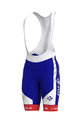 ALÉ Pantaloni scurți de ciclism cu bretele - GROUPAMA FDJ 2020 - roșu/albastru/alb