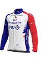 ALÉ Tricou de cilism pentru iarnă cu mânecă lungă - GROUPAMA FDJ 2021 - roșu/albastru/alb