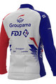 ALÉ Tricou de cilism pentru iarnă cu mânecă lungă - GROUPAMA FDJ 2021 - roșu/albastru/alb