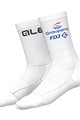 ALÉ Șosete clasice de ciclism - GROUPAMA FDJ 2019 - alb