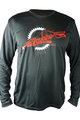 HAVEN Tricou de ciclism cu mânecă lungă de vară - NAVAHO LONG MTB - negru/roșu