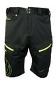 HAVEN Pantaloni scurți de ciclism fără bretele - NAVAHO SLIMFIT - negru/verde