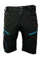 HAVEN Pantaloni scurți de ciclism fără bretele - NAVAHO SLIMFIT - negru/albastru