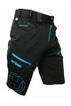 HAVEN Pantaloni scurți de ciclism fără bretele - NAVAHO SLIMFIT - negru/albastru