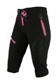 HAVEN Pantaloni scurți de ciclism fără bretele - ENERGY THREEQ 3/4 W - roz/negru