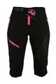 HAVEN Pantaloni scurți de ciclism fără bretele - ENERGY THREEQ 3/4 W - roz/negru